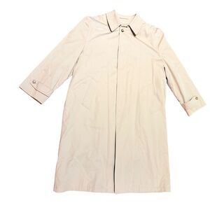 Roundtree & Yorke Khaki  Rainwear Overcoat Mens Size 44R Removable Liner